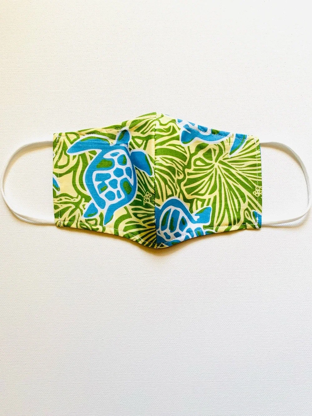 NEW Handmade Green Turtle Honu Print Kids Cotton Face Mask